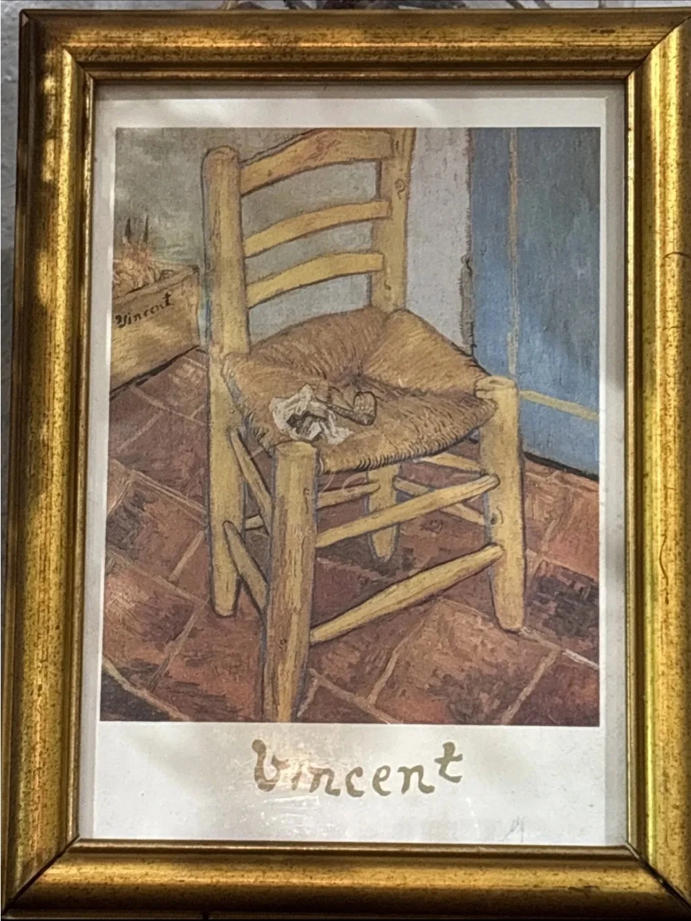 Vincent Framed Art Print in Gold Frame